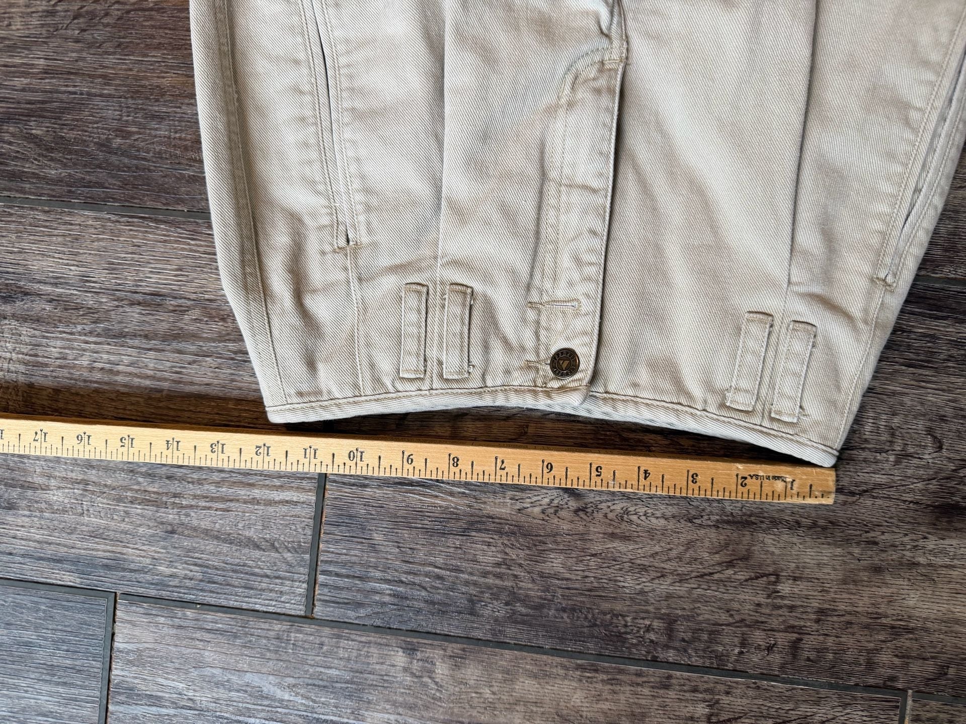Lizwear Pleated Chino Pants Size 4 Tan High Rise Cotton 8
