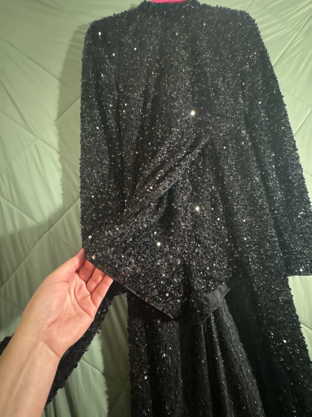 Faeriesty Sequin Maxi double slit , Dress Size XL 3