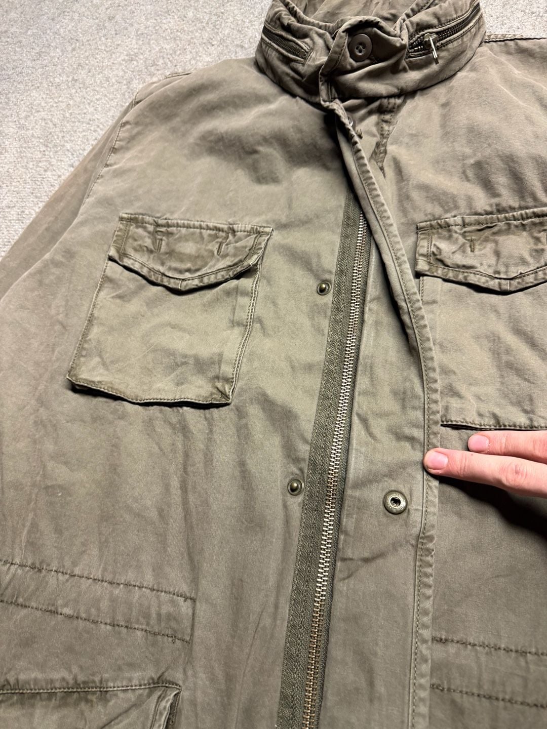 Green American eagle jacket 4