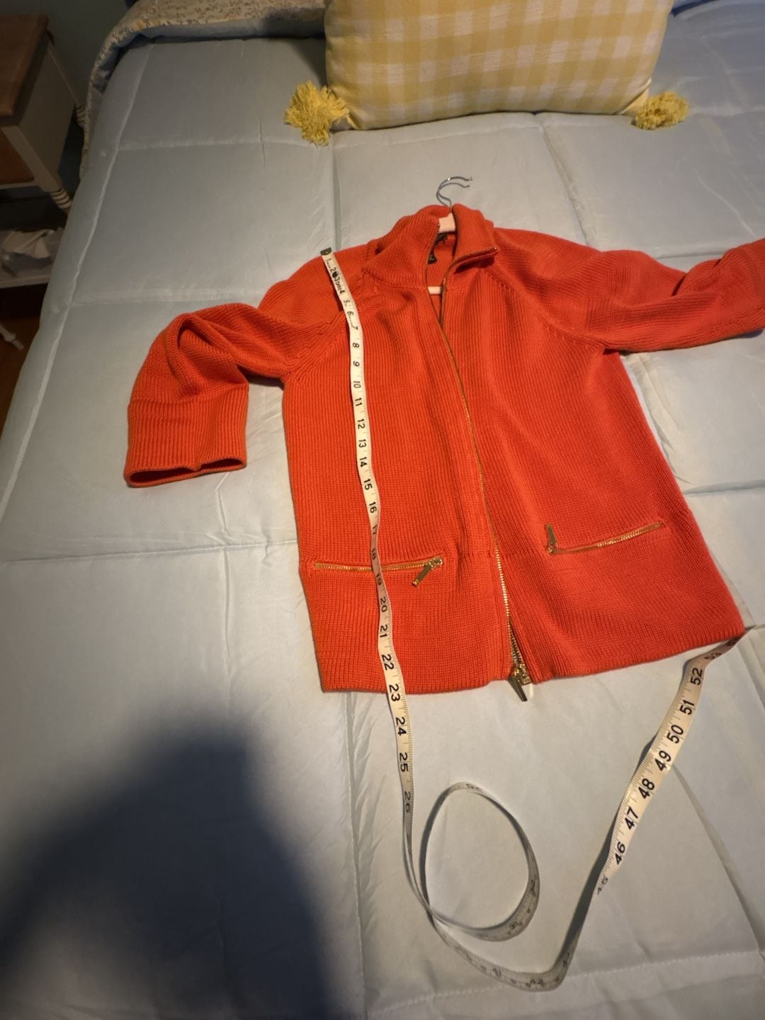 Lauren Ralph Lauren Mercerized Cotton Full Zip Knit Cardigan Sweater Size M 7