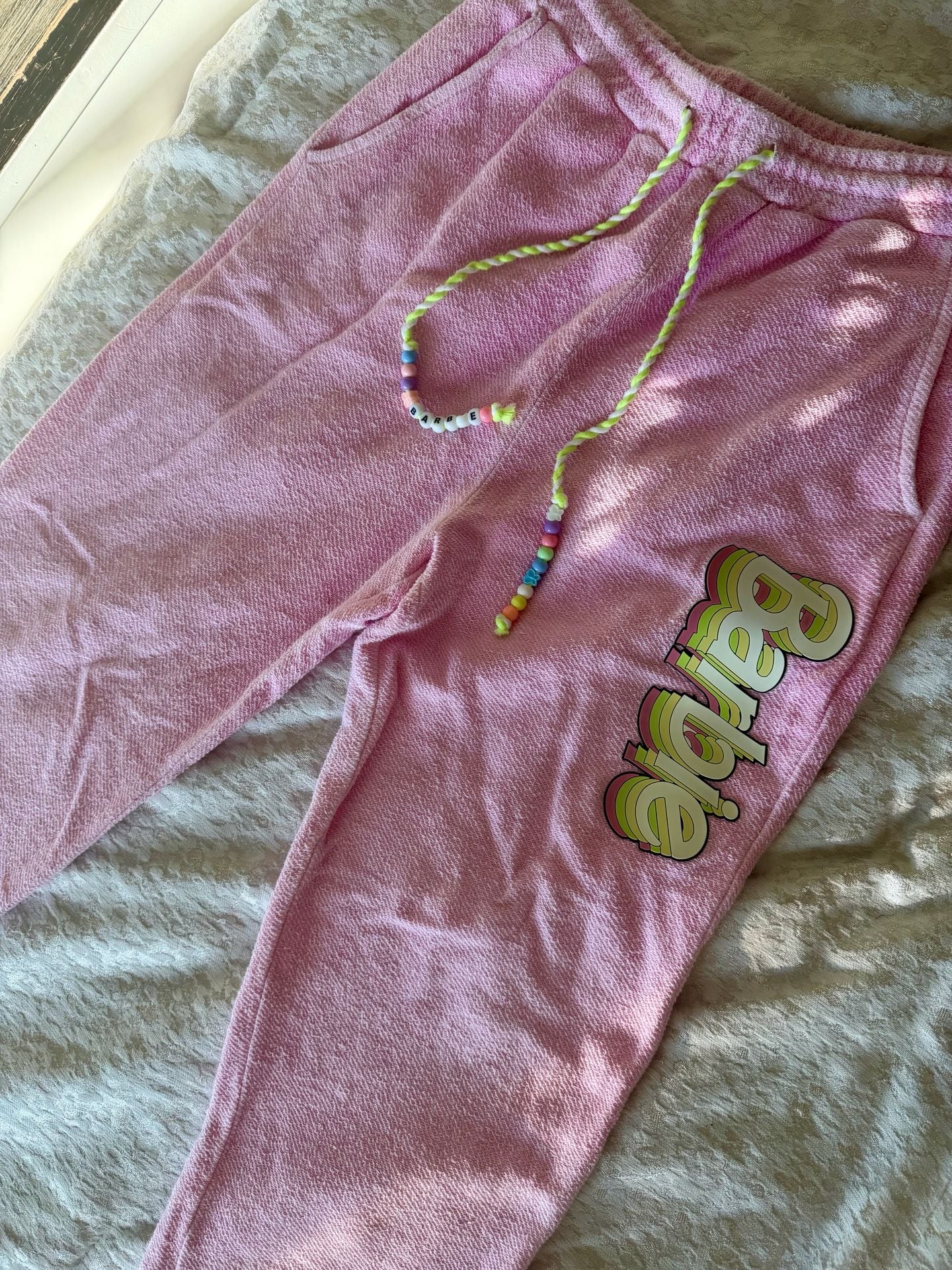 Barbie x Forever 21 Terry Jogger Sweatpants Size M Pink 2