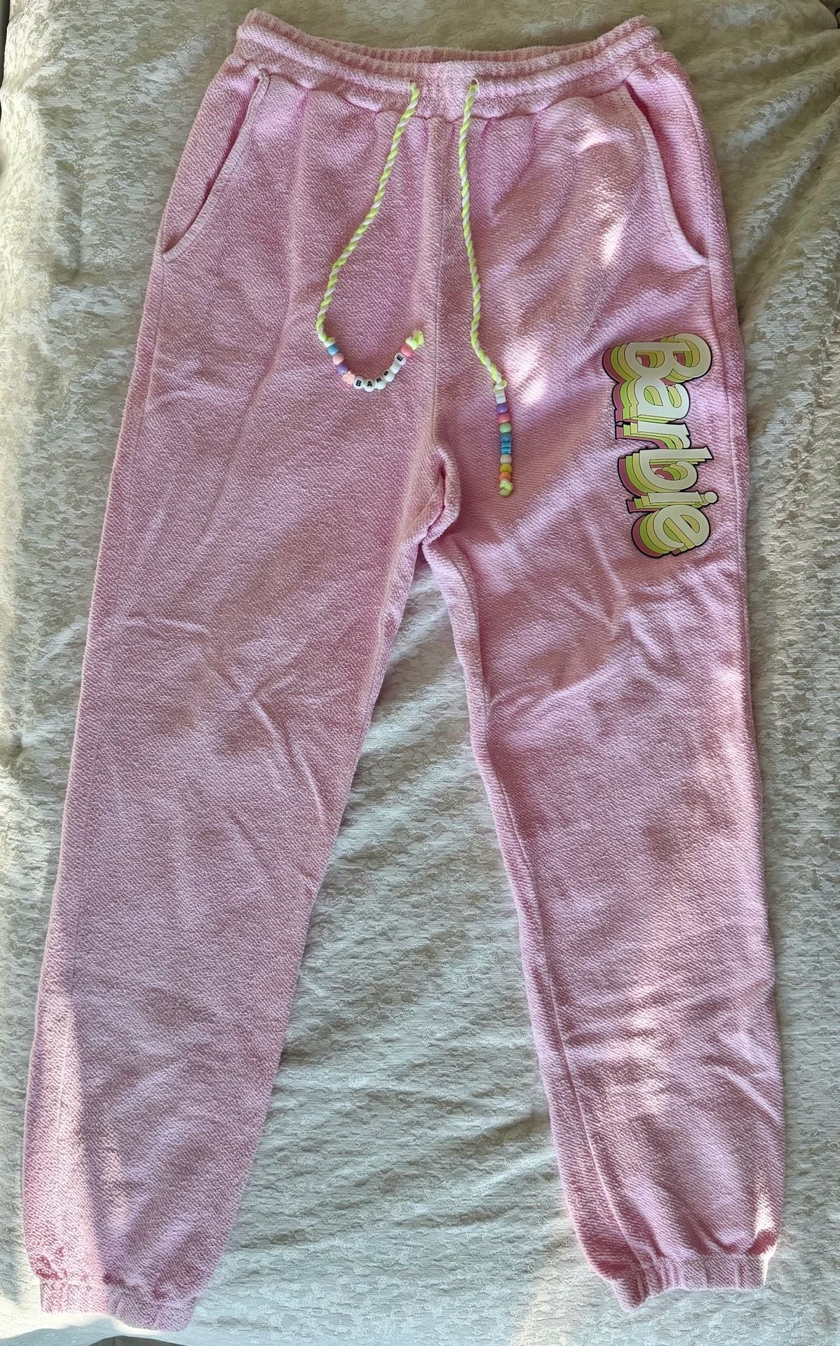 Barbie x Forever 21 Terry Jogger Sweatpants Size M Pink 3