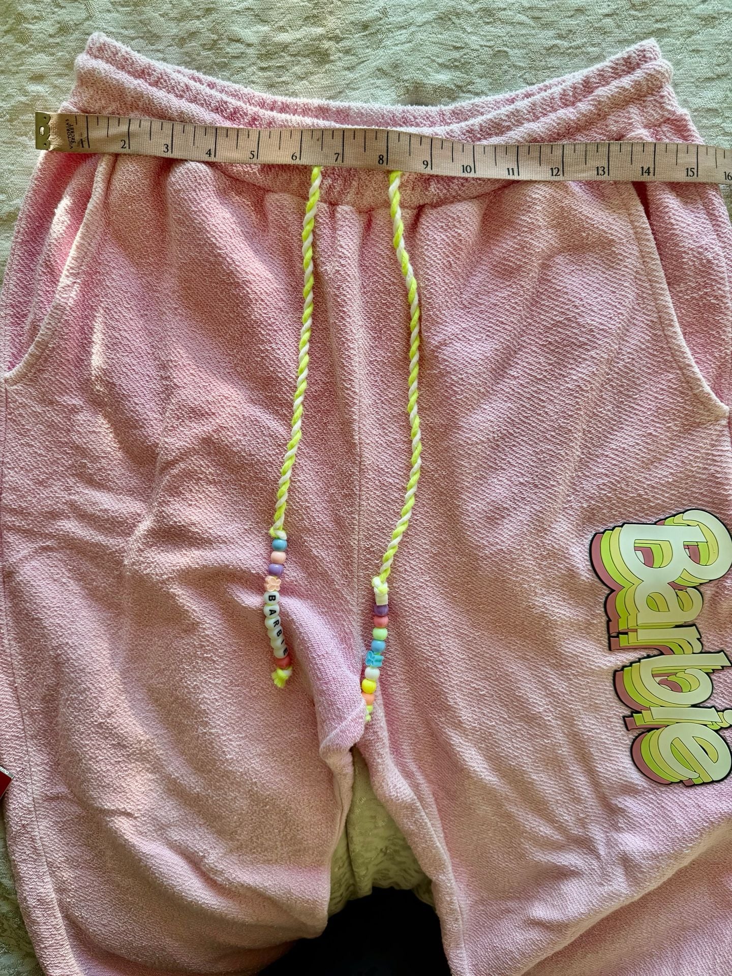Barbie x Forever 21 Terry Jogger Sweatpants Size M Pink 6