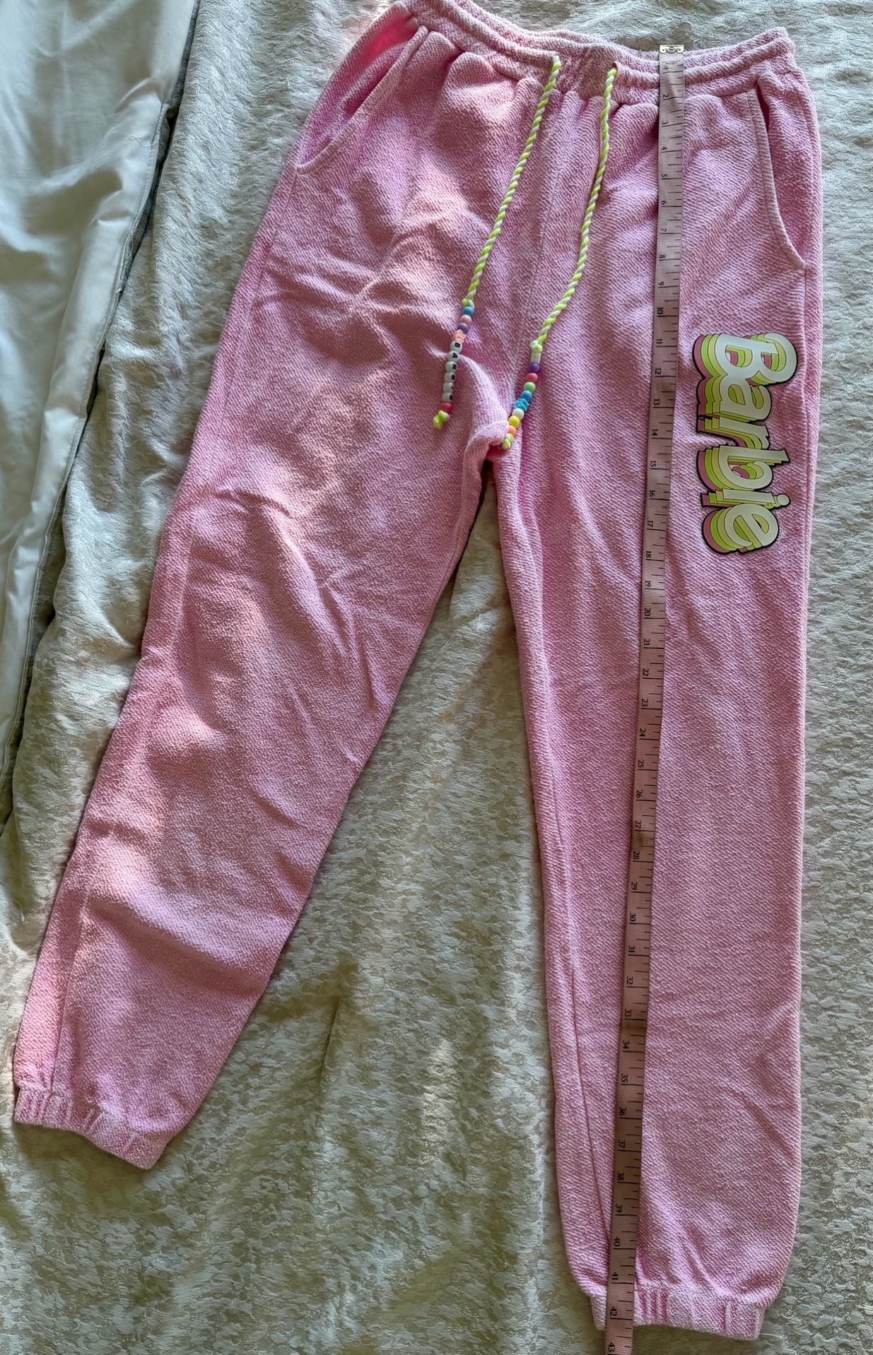 Barbie x Forever 21 Terry Jogger Sweatpants Size M Pink 8