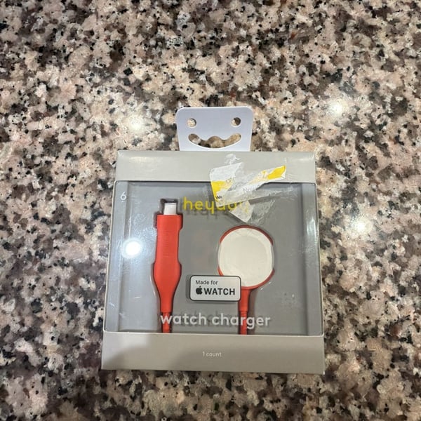 Heyday Apple Watch Charger 6 ft Poppy Orange USB-C New