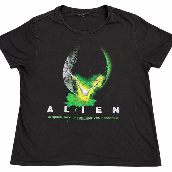 Old Navy Alien Graphic T-Shirt Size XL Black Movie Horror Sci-Fi