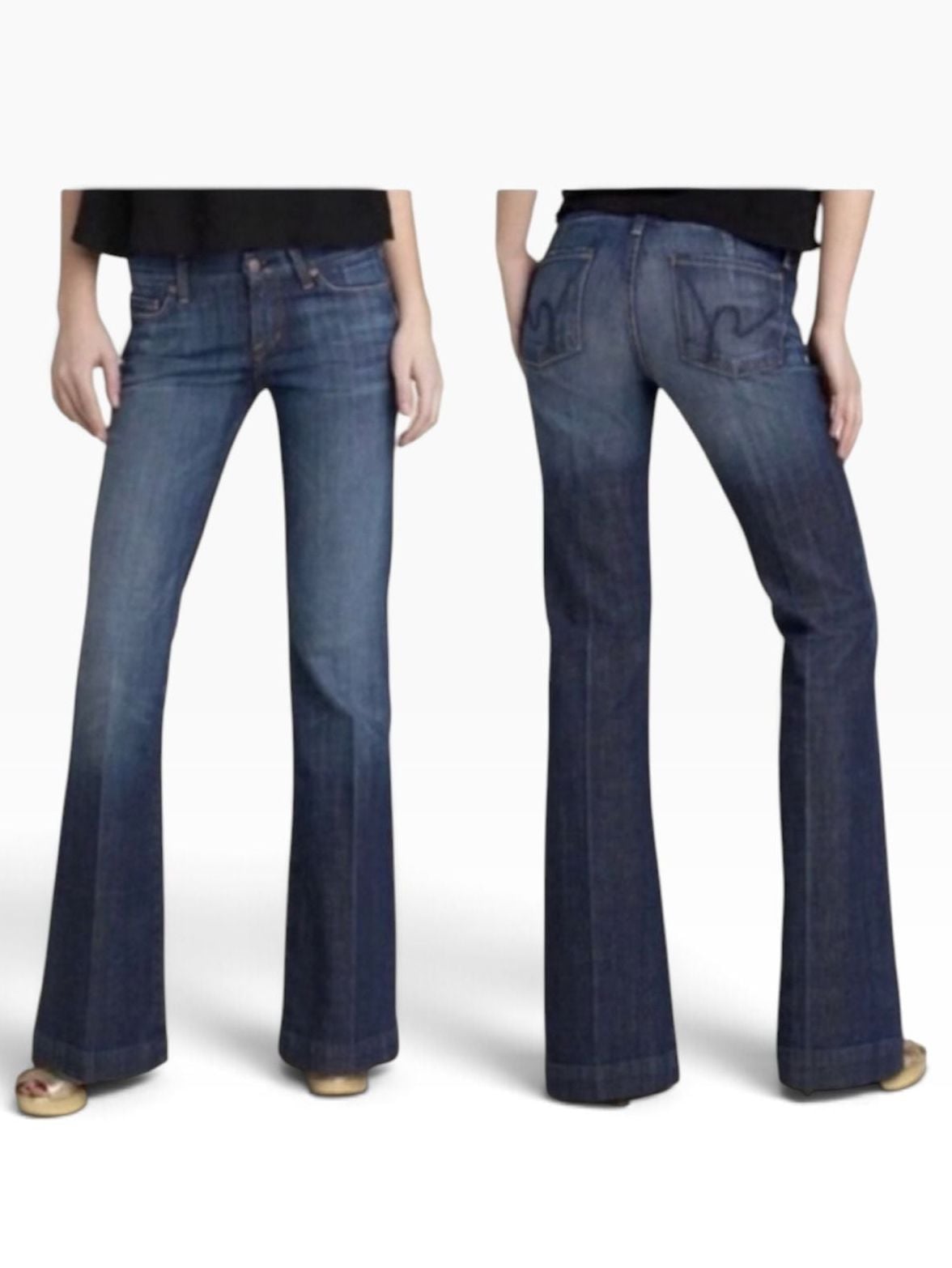 Citizens Of Humanity Ingrid Flare Jeans Blue Denim 2