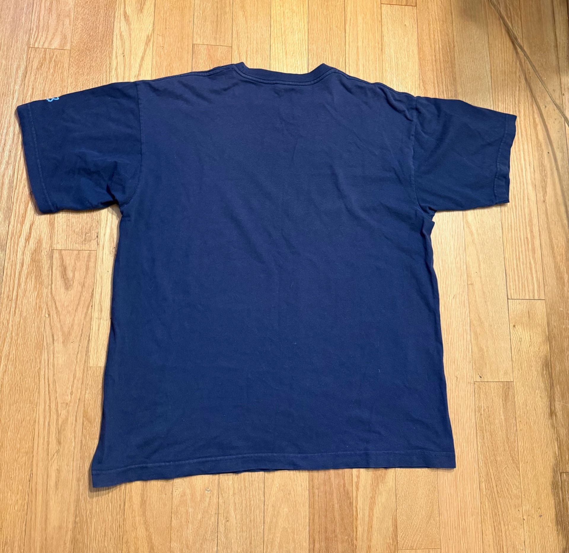 Vintage Fox Shirt Adult Size Large Blue Short Sleeve Men's Graphic Print Y2K 8