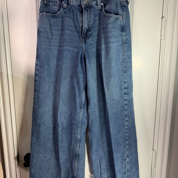 Gap Baggy Jeans Size 6/28R Blue Denim Wide Leg