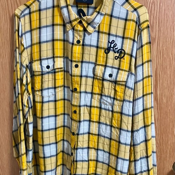 Harley-Davidson Classic Racer Plaid Shirt Size 2W Yellow