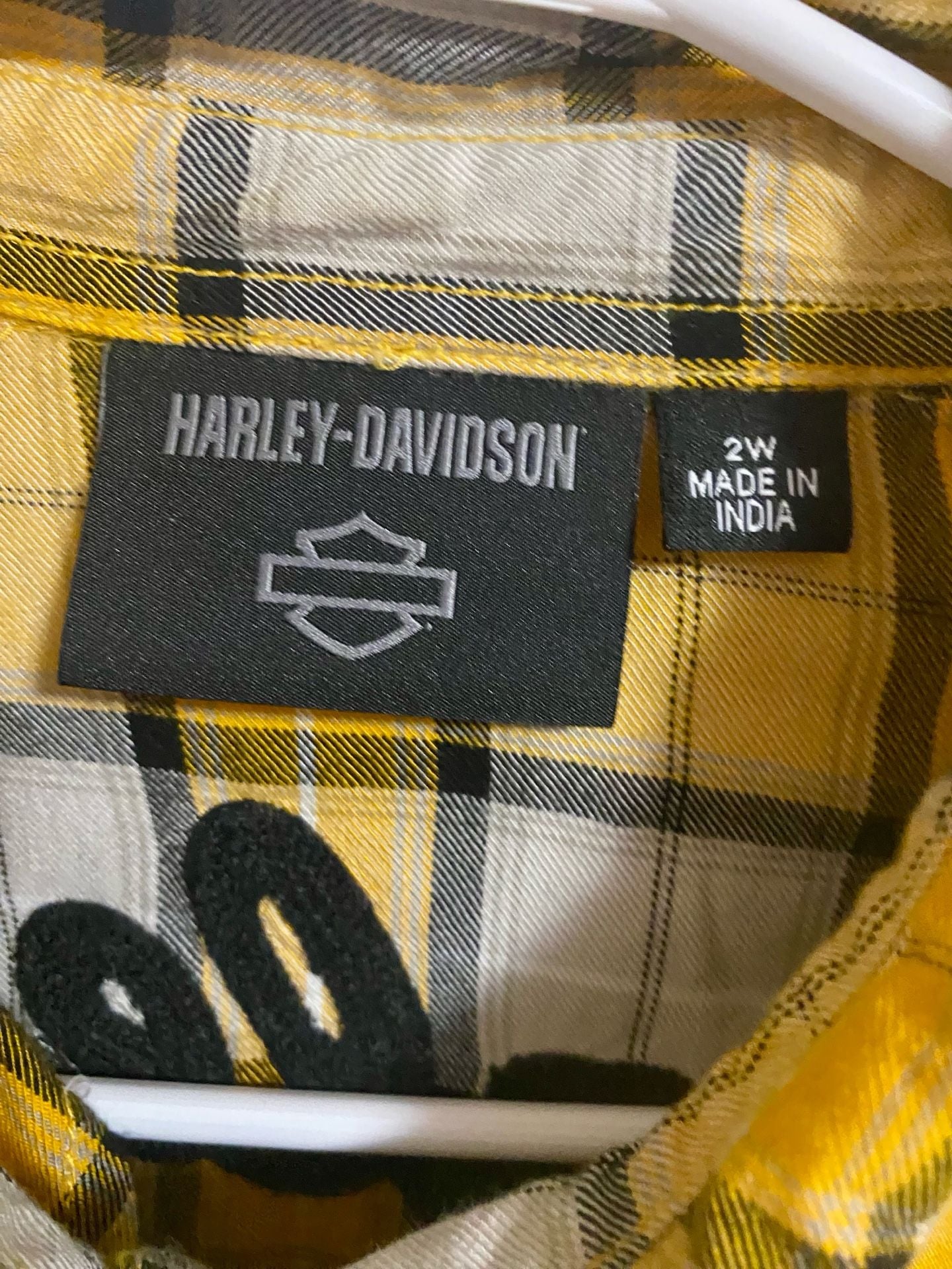Harley-Davidson Classic Racer Plaid Shirt Size 2W Yellow 4