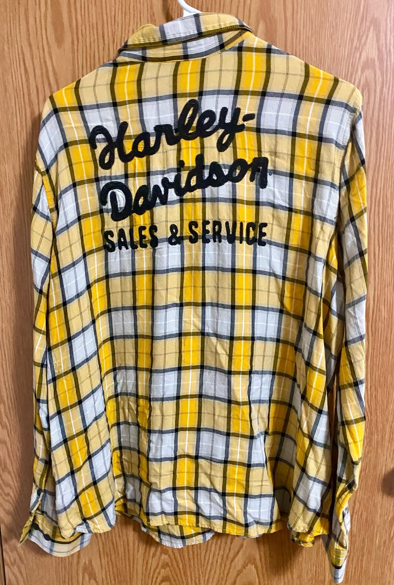 Harley-Davidson Classic Racer Plaid Shirt Size 2W Yellow 5