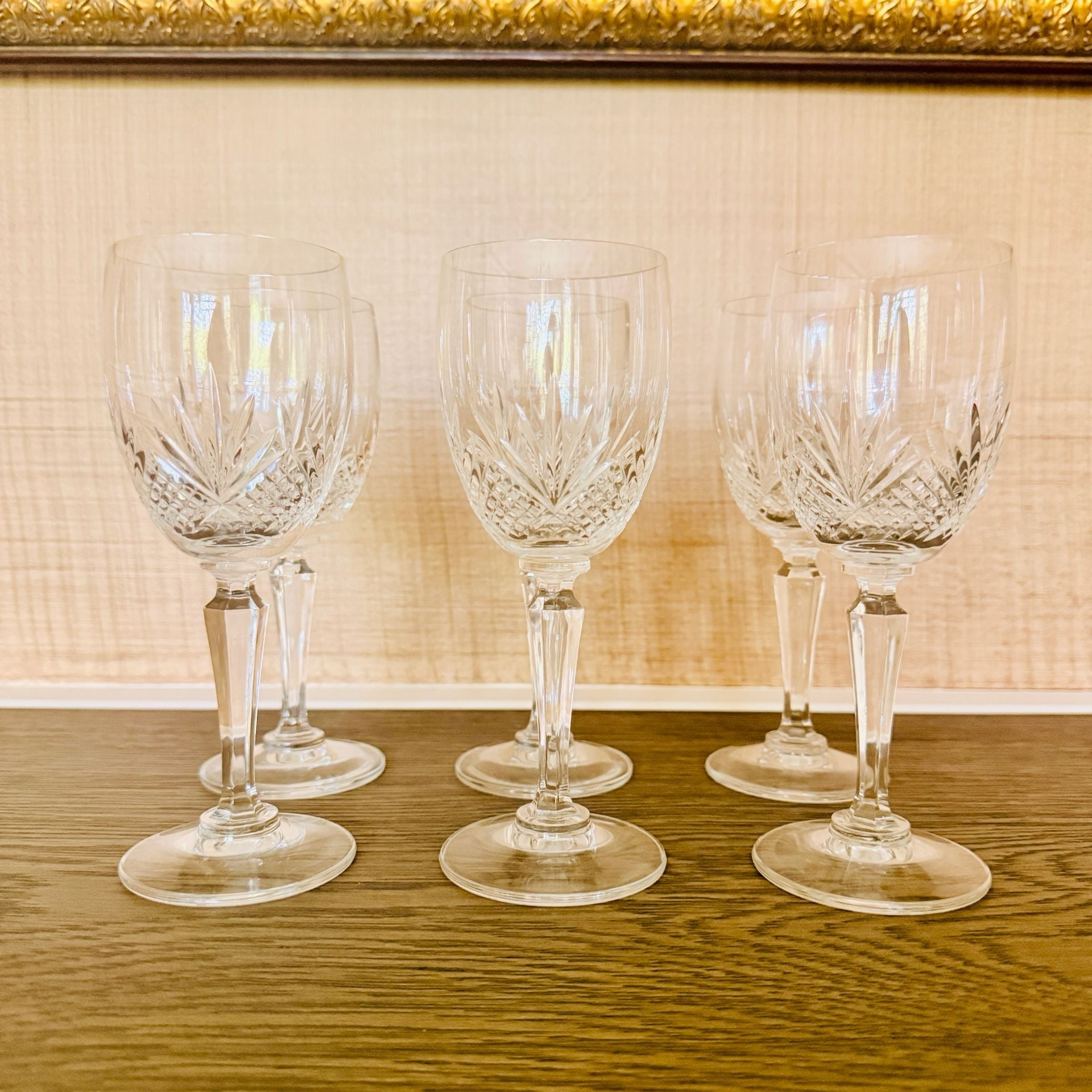 Gorham Crystal Renaissance Wine Glass Set Of 6 Cut Crystal Stemware 2