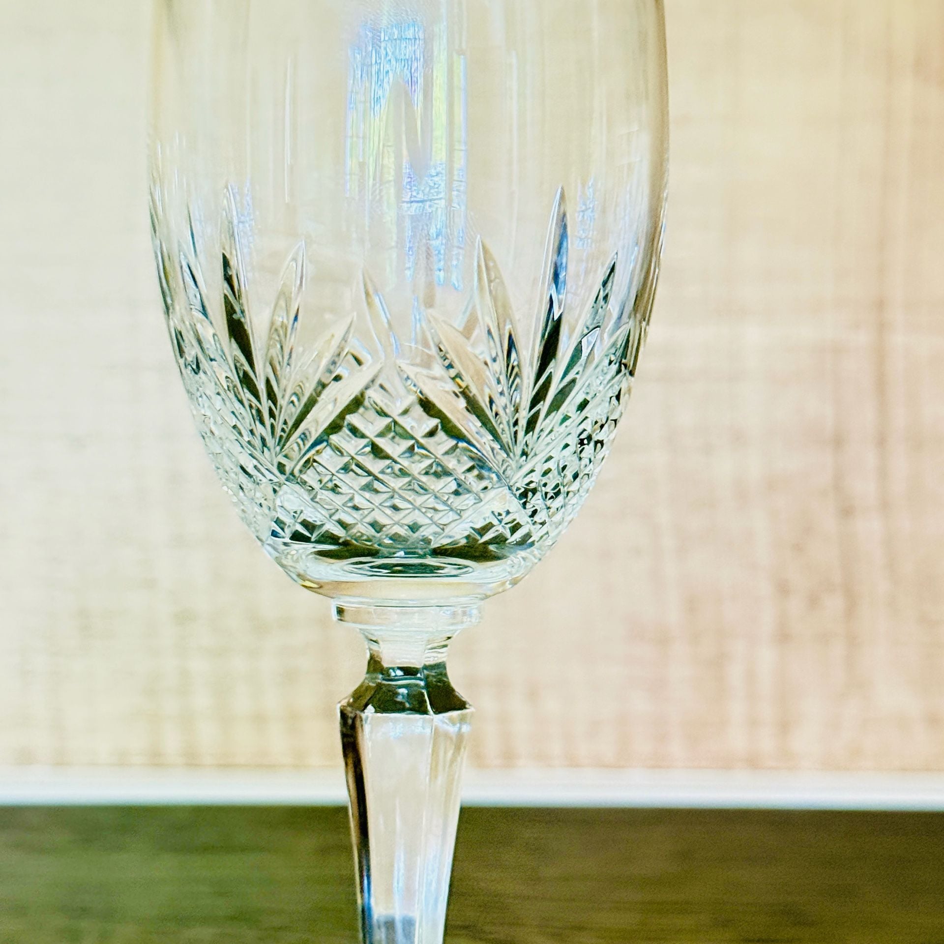 Gorham Crystal Renaissance Wine Glass Set Of 6 Cut Crystal Stemware 8