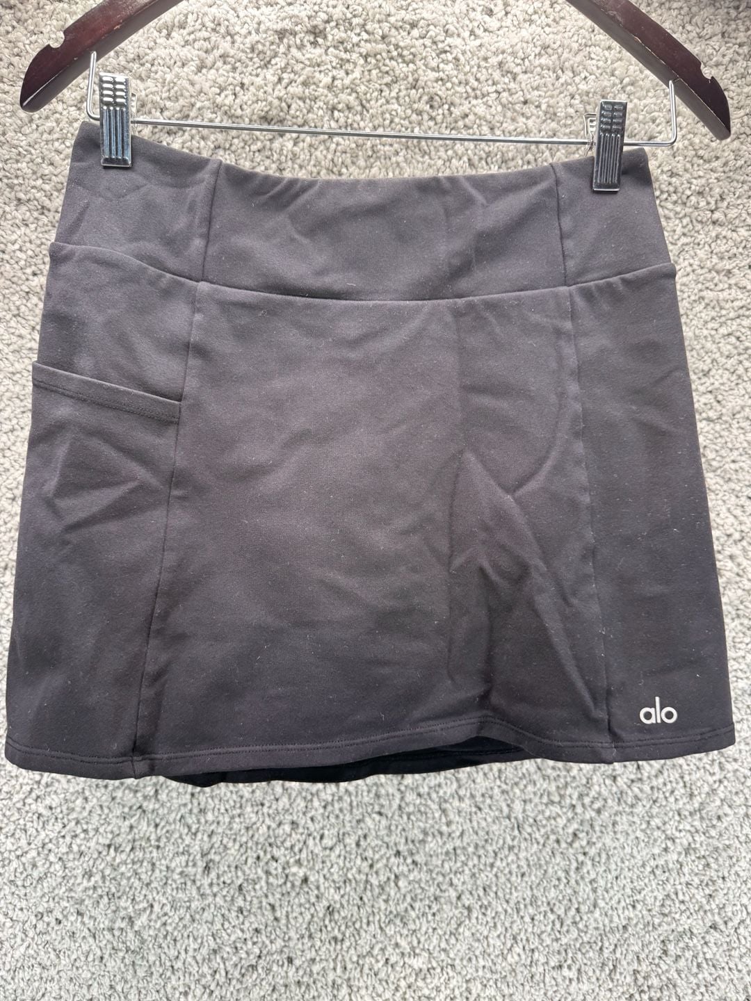 Alo Yoga Grand Slam Skort Black Athletic Tennis 2