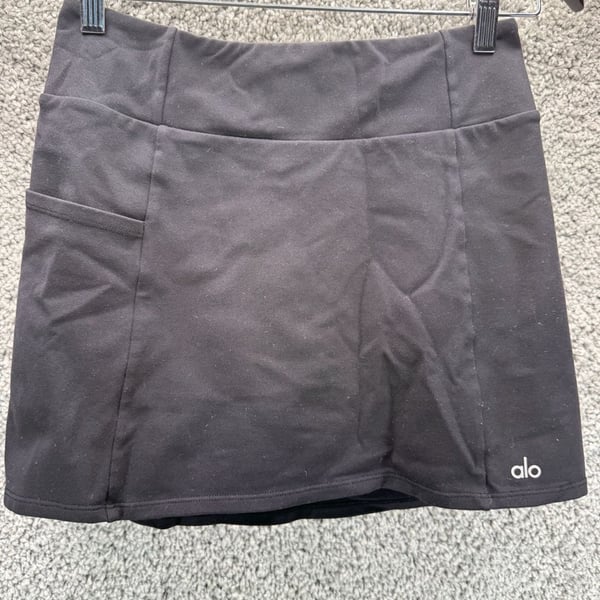 Alo Yoga Grand Slam Skort Black Athletic Tennis