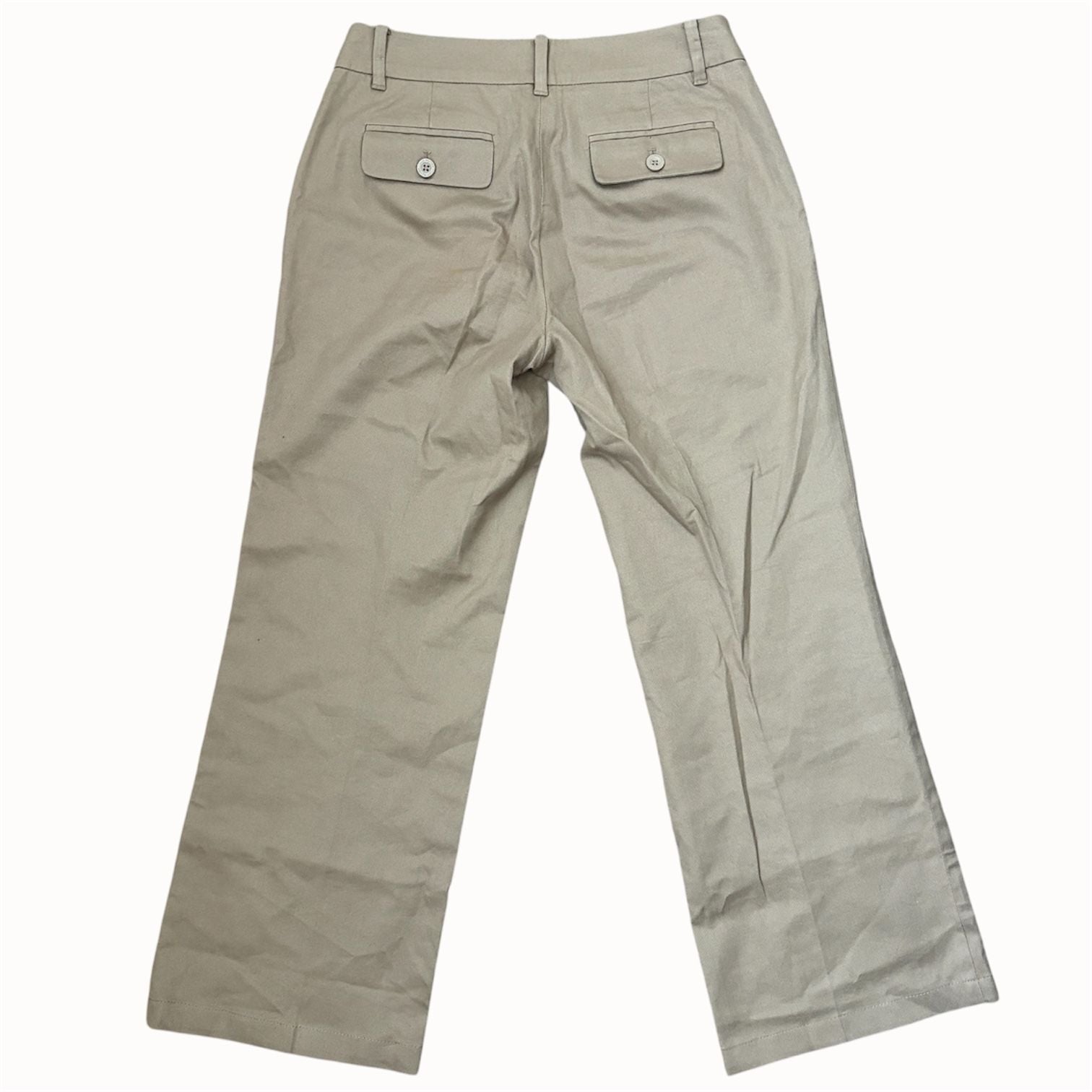 Lilly Pulitzer Main Line Fit Pants Tan Khaki Cropped Preppy Trouser Size 2. 3