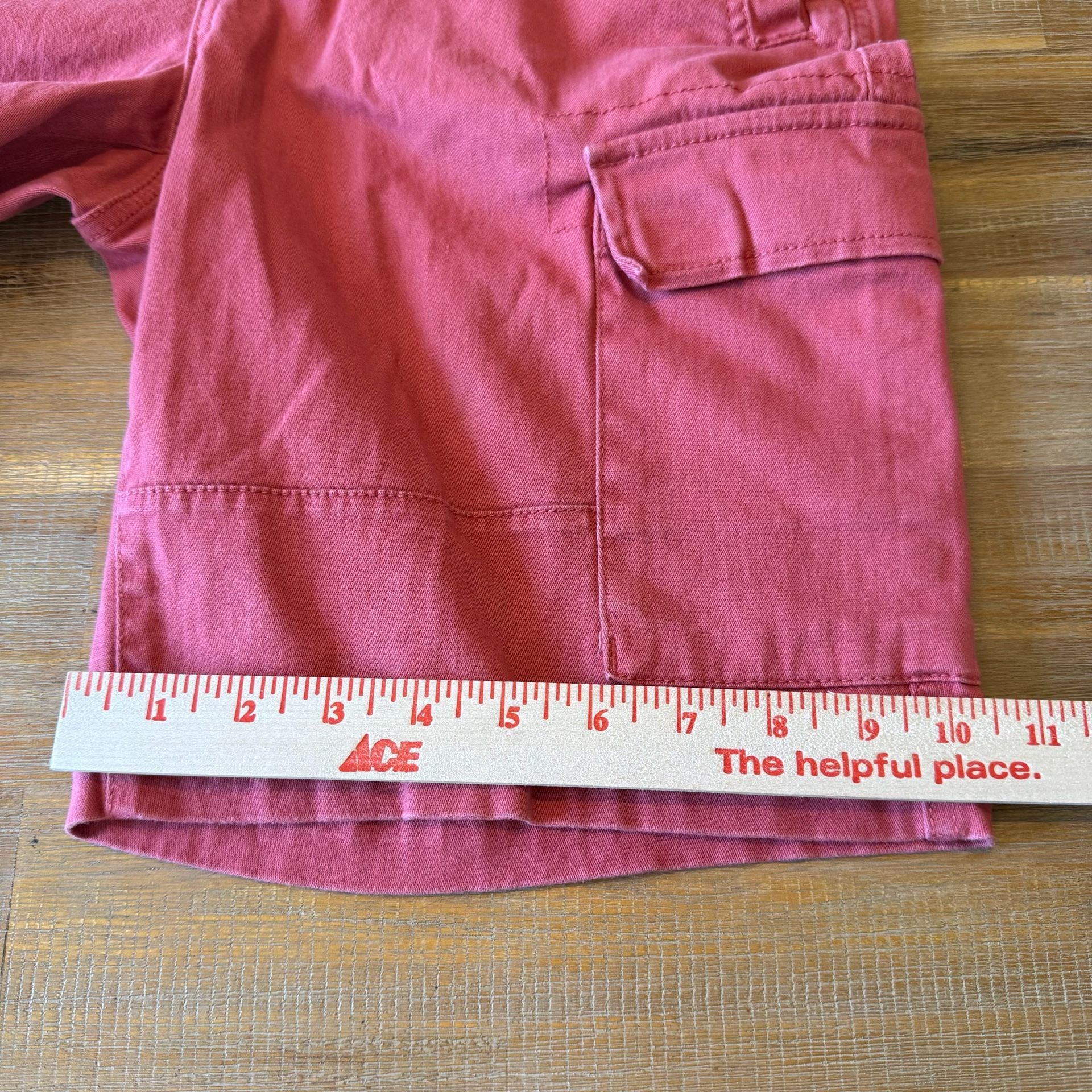 Eddie Bauer Cargo Shorts Men 30 Red Rose Stretch Outdoor Hiking Regular Fit Flap 8