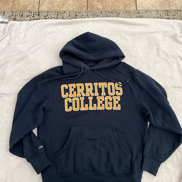 JanSport Cerritos College Hoodie Size M Navy Blue