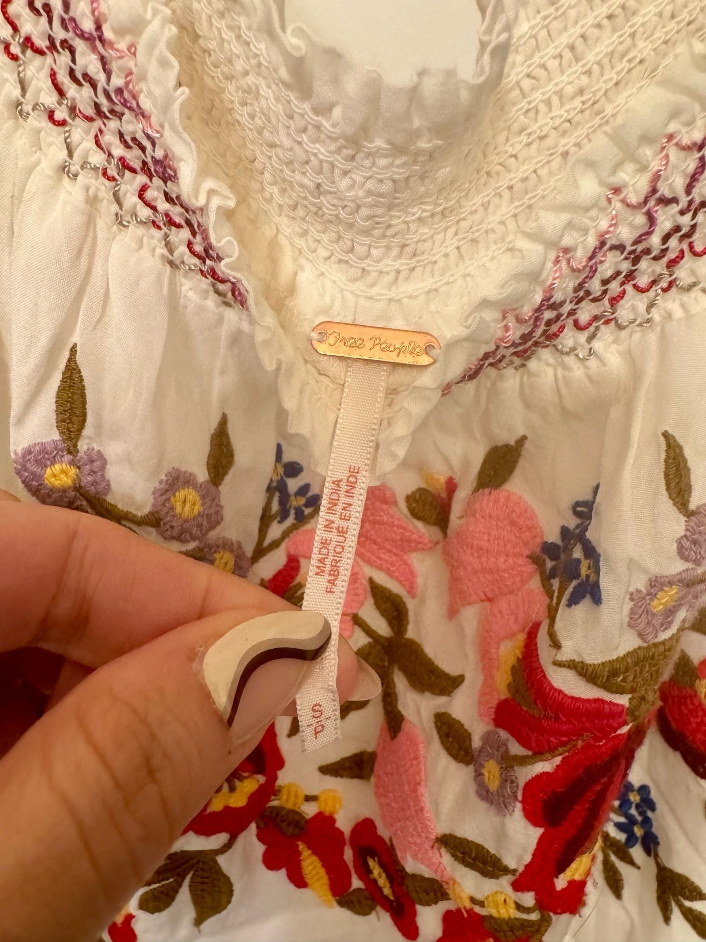 Free People Sun Beams Embroidered Mini Dress Size S 6