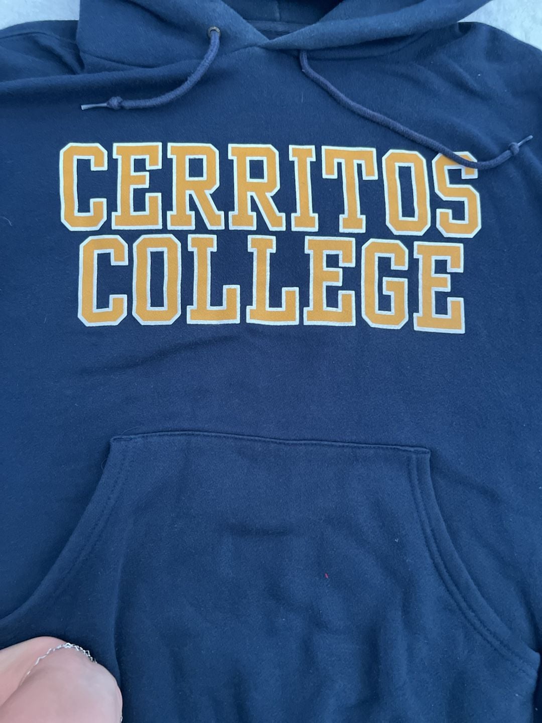 JanSport Cerritos College Hoodie Size M Navy Blue 3