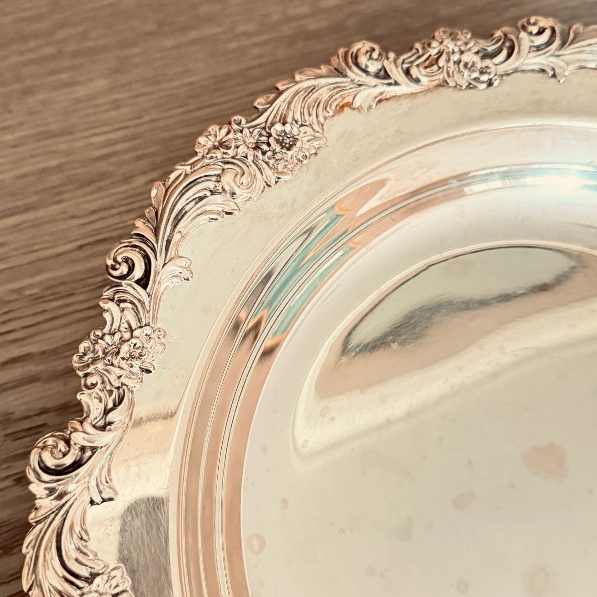 The Sheffield Silver Company Footed Bowl Silver Plated Ornate Floral 4