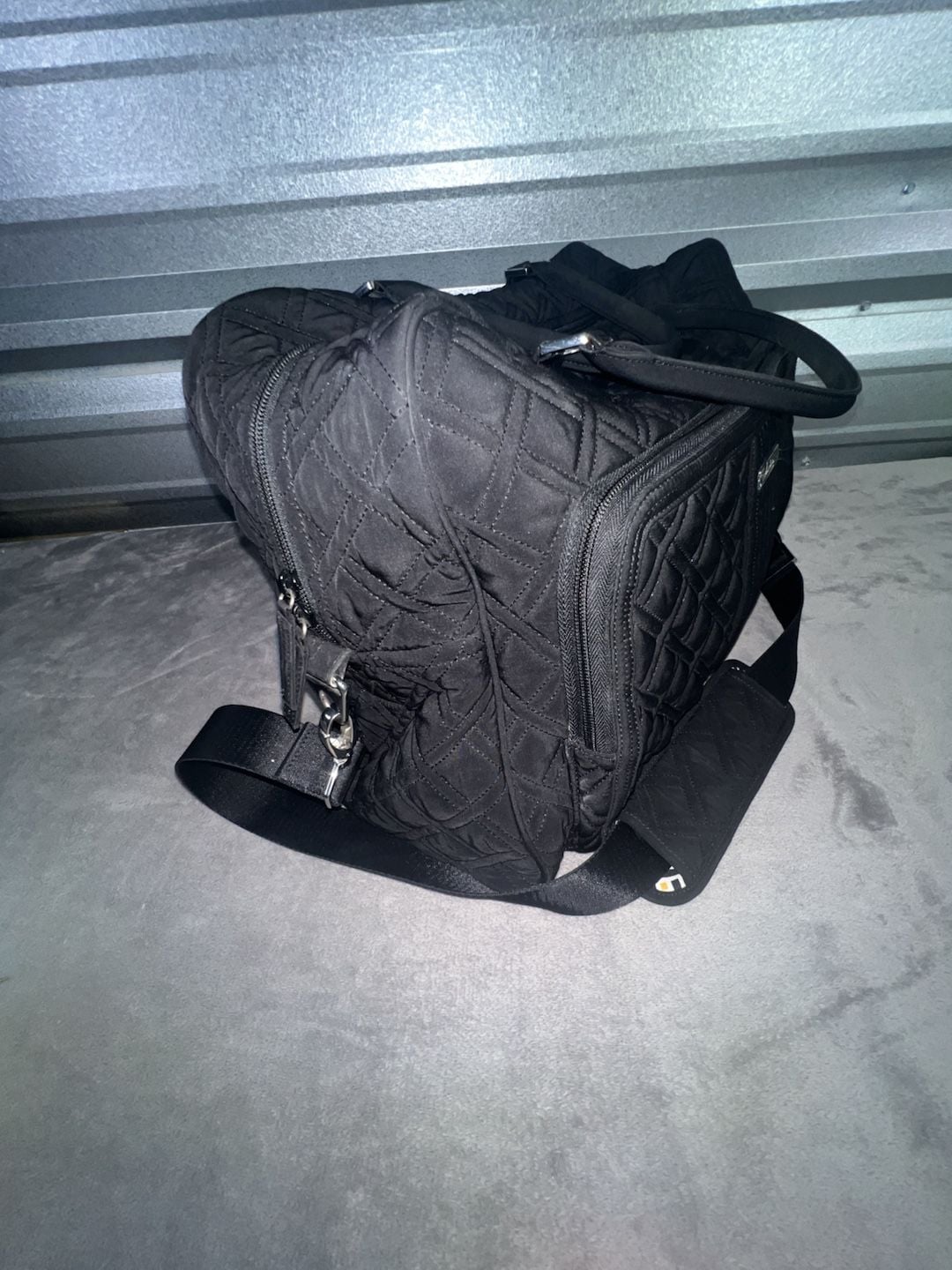 Vera Bradley Stroll Around Baby Diaper Bag Black Quilted Travel 6