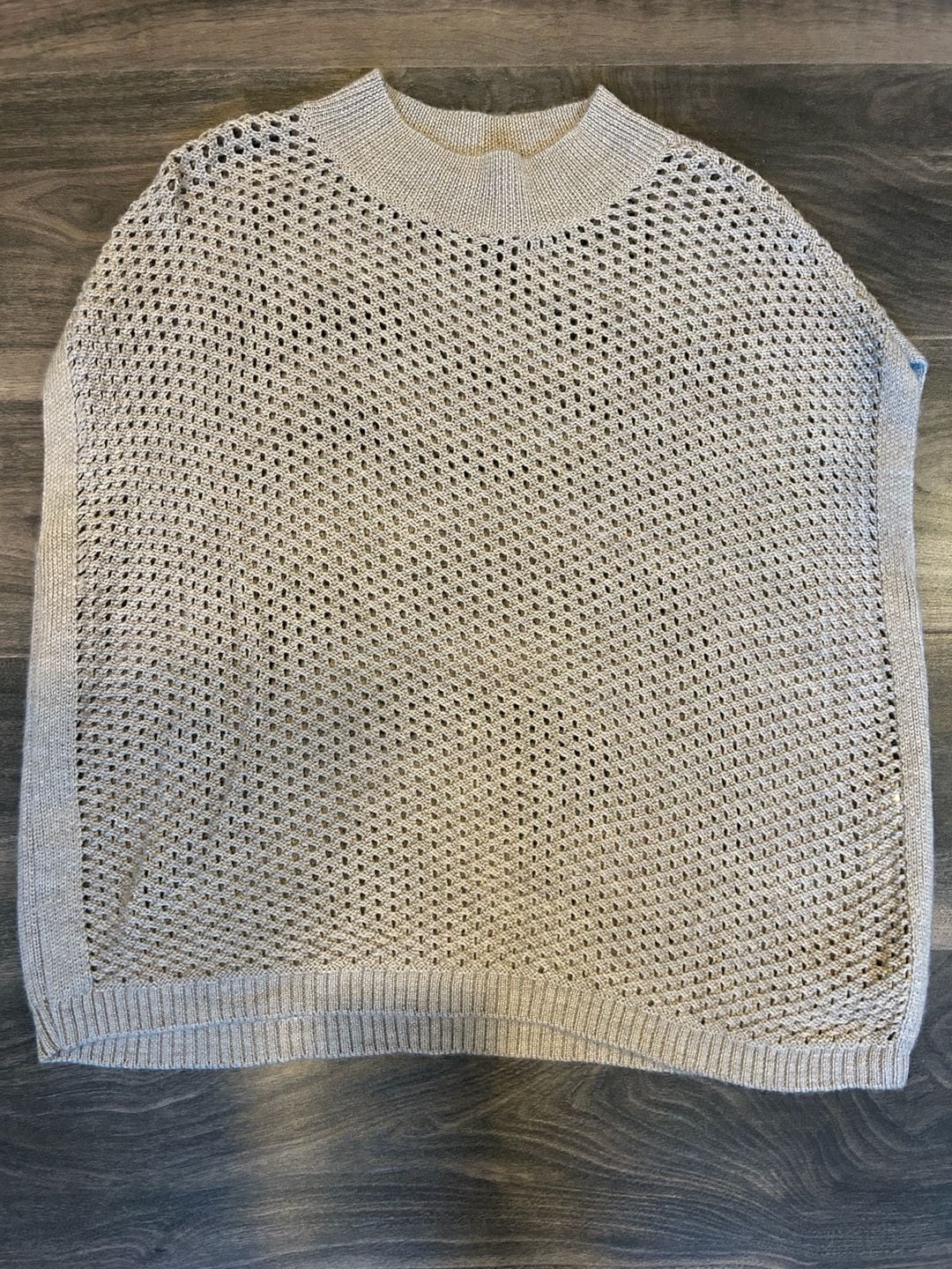 Eileen Fisher Open Knit Vest Size XS Taupe Sleeveless Sweater 2