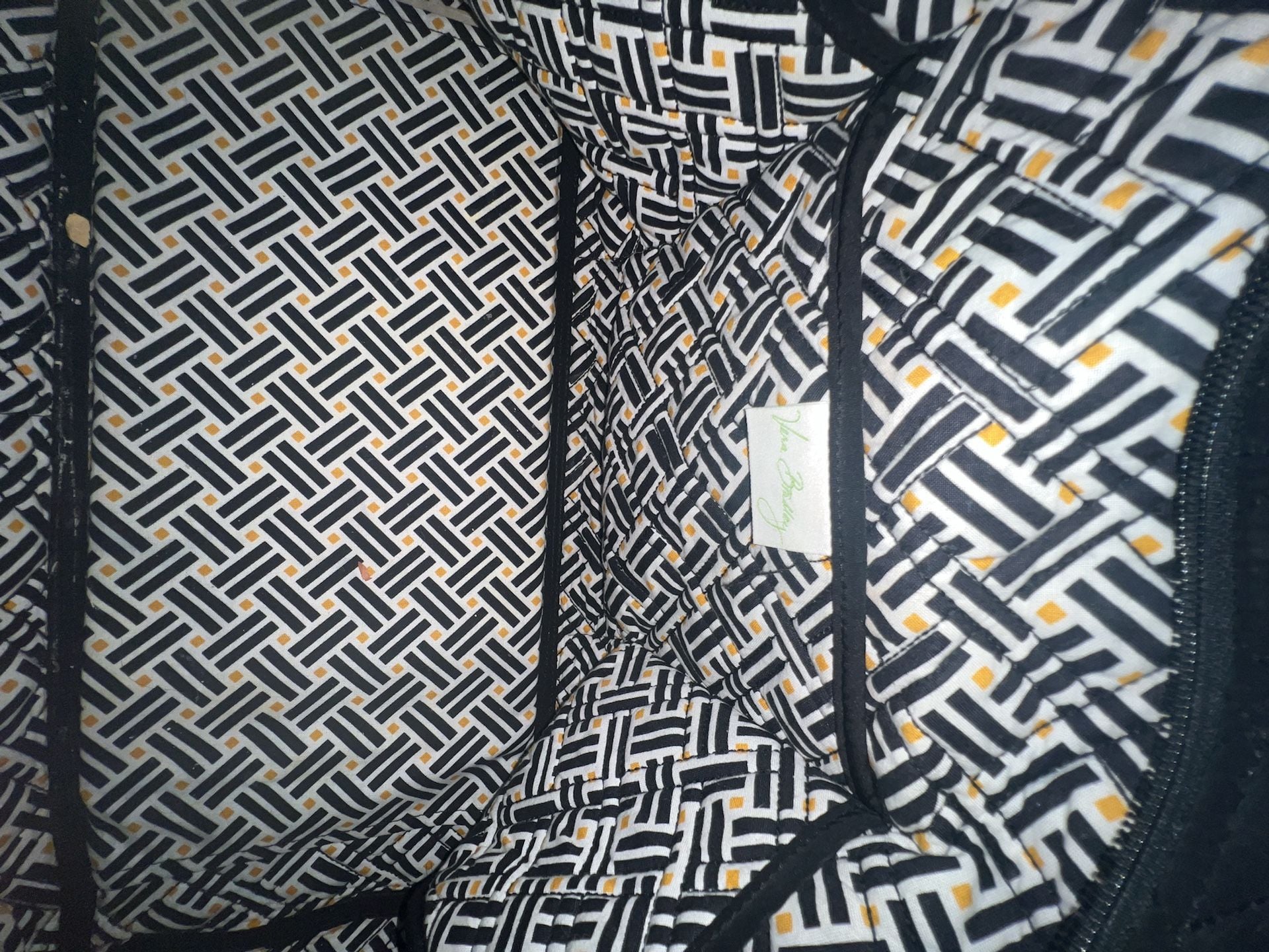 Vera Bradley Stroll Around Baby Diaper Bag Black Quilted Travel 13