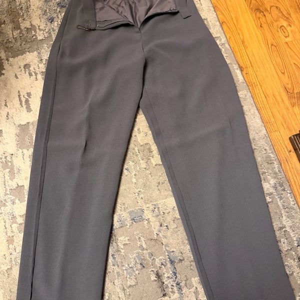 Montage Collection Dress Size 12 Grey V-Neck Sleeveless Split Hem and Pants