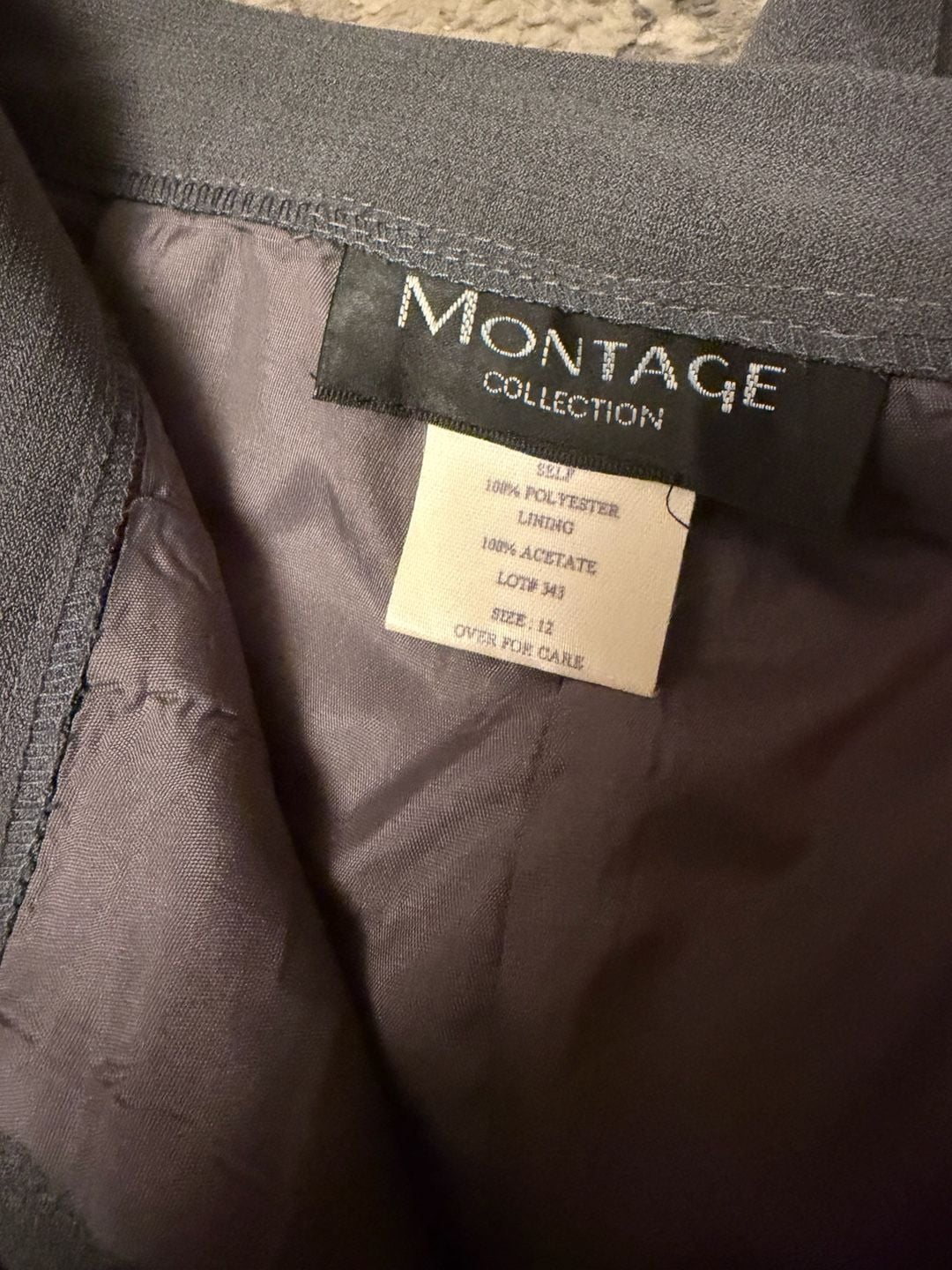 Montage Collection Dress Size 12 Grey V-Neck Sleeveless Split Hem and Pants 2