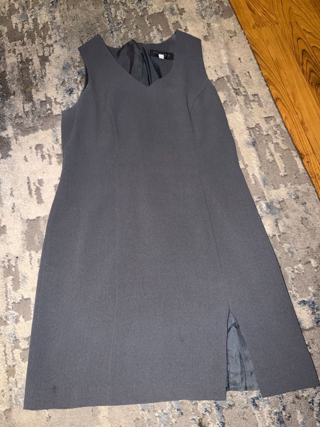 Montage Collection Dress Size 12 Grey V-Neck Sleeveless Split Hem and Pants 4