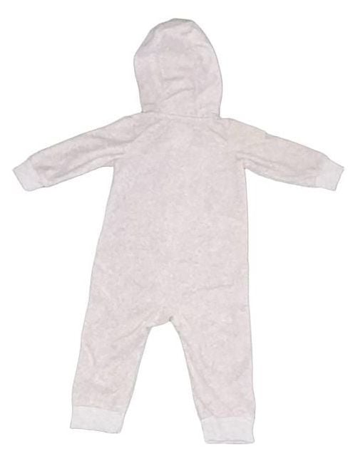 Carter’s Fleece Zip Up Jumpsuit With Sherpa Lined Hood Polar Bear Grey 9M 3
