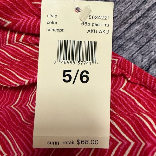 Esprit Chevron Sleeveless Dress Size 5/6 Red Patterned - New With Tags