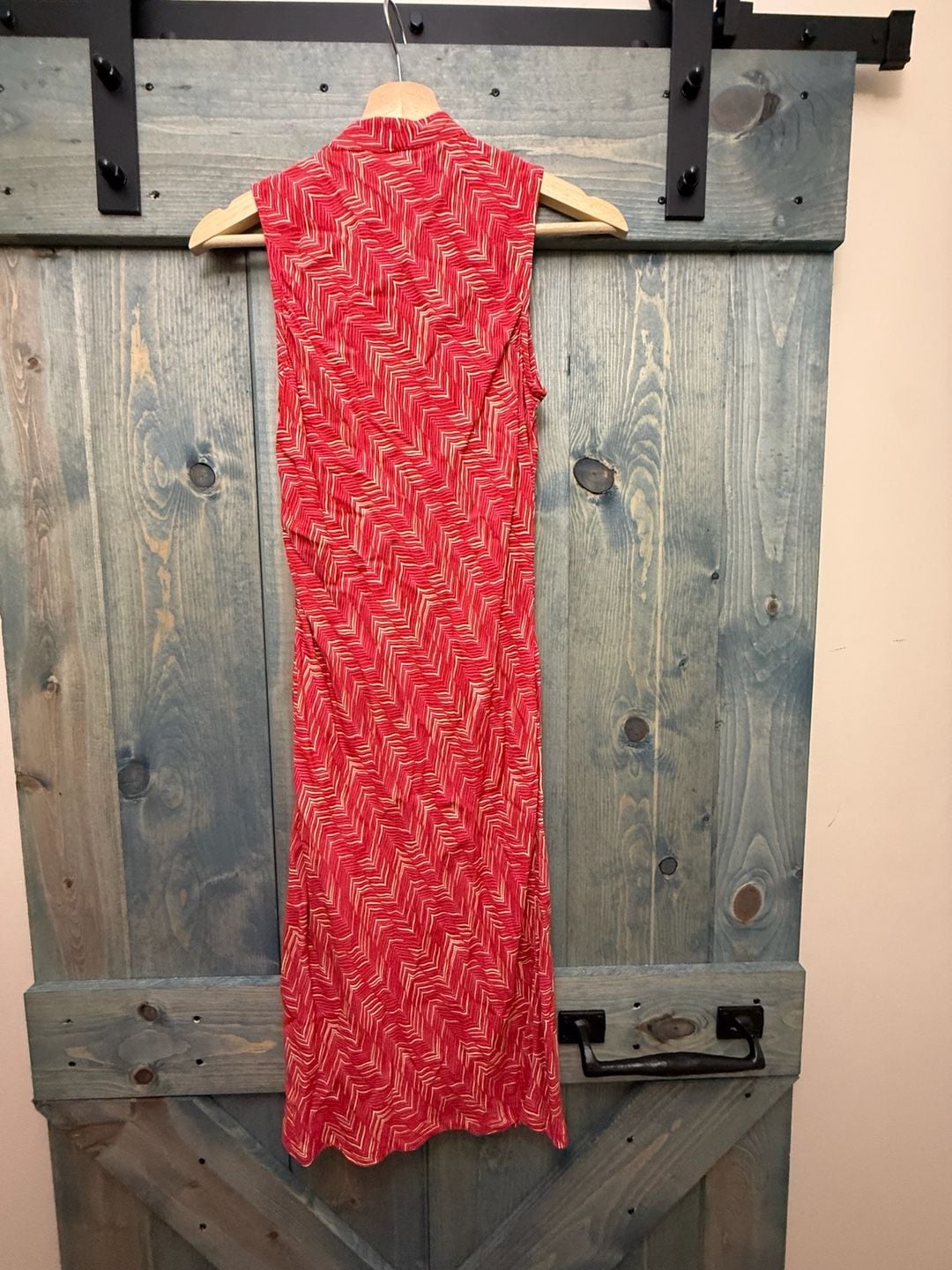 Esprit Chevron Sleeveless Dress Size 5/6 Red Patterned - New With Tags 3