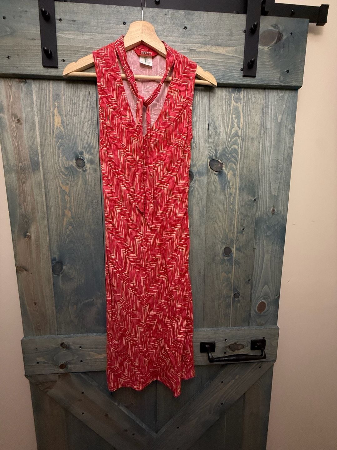 Esprit Chevron Sleeveless Dress Size 5/6 Red Patterned - New With Tags 6