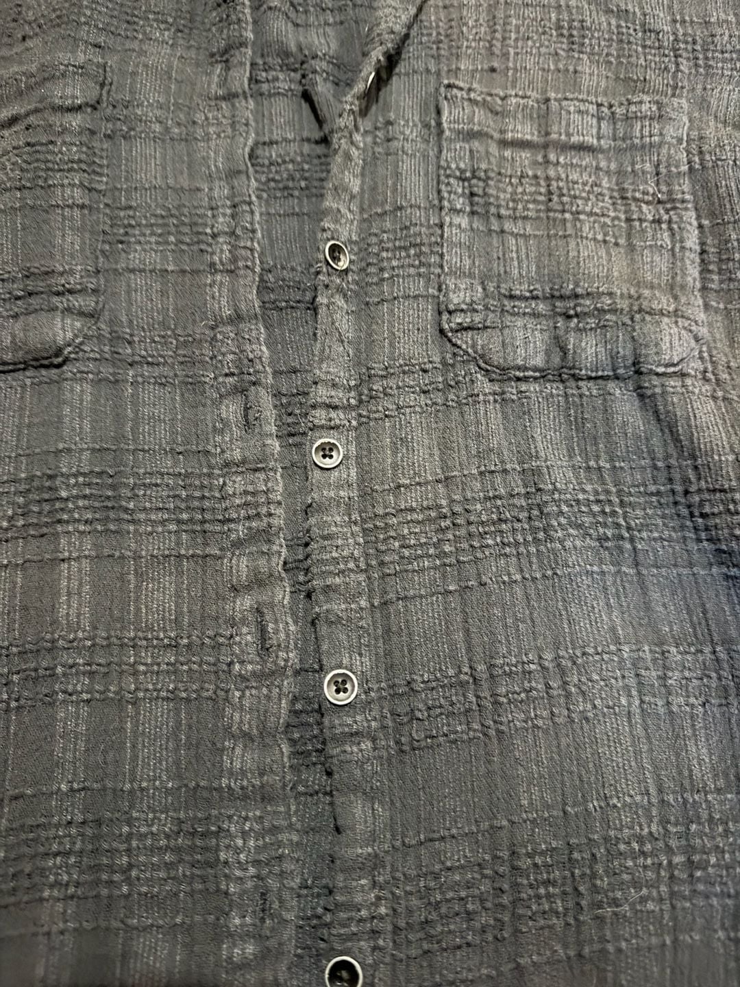 Billabong Button-Up Shirt Size M Black Long Sleeve Gauze Plaid 5