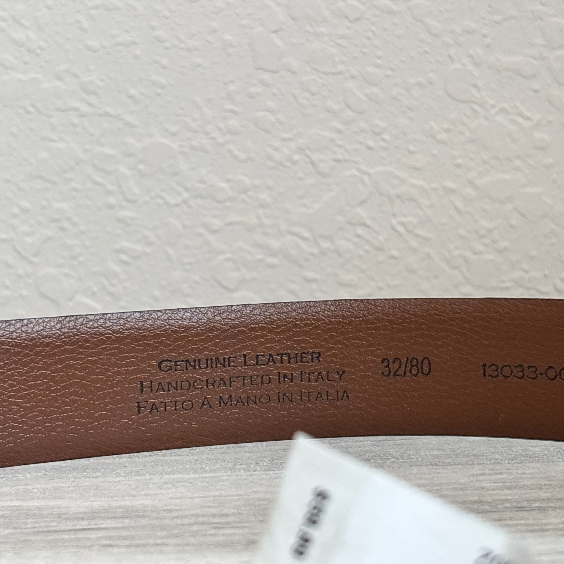 Mens Wearhouse Genuine Italian Leather Black Belt Size 32/80 New with Tags. 4