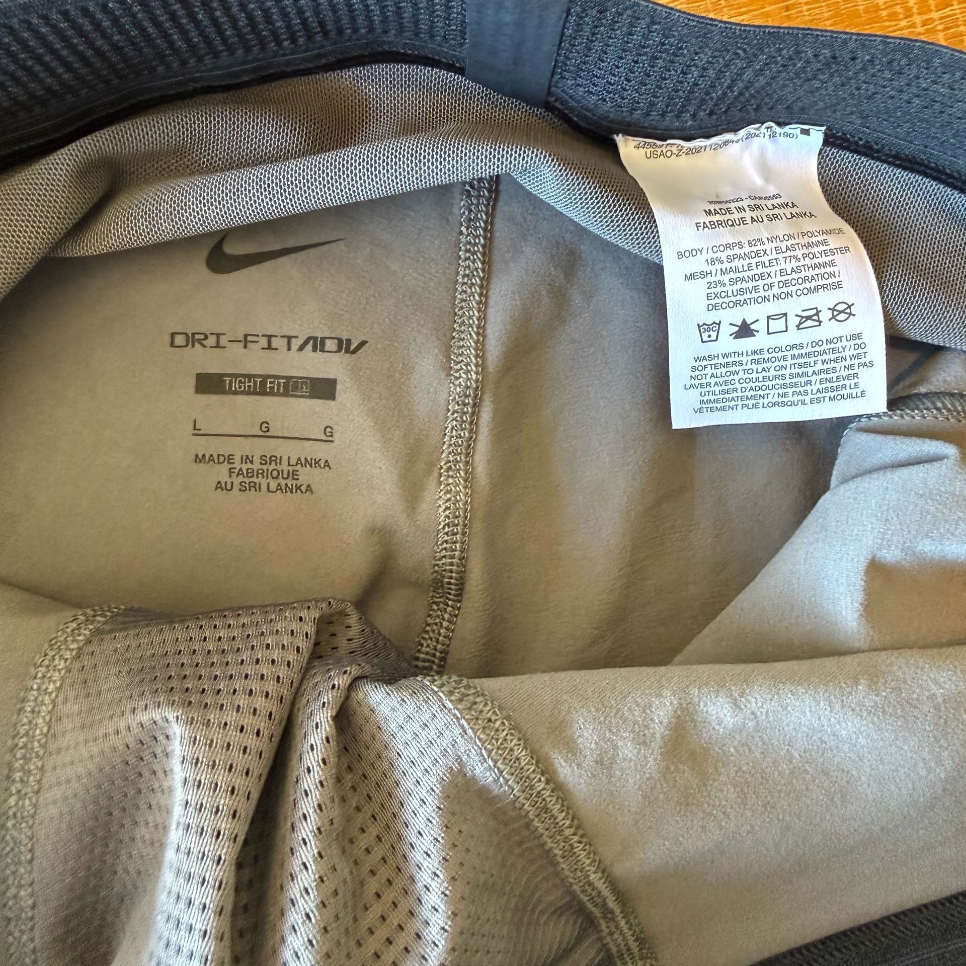 Nike APS Dri-FIT ADV Compression Shorts L Gray Axis Performance Tights Pockets 4