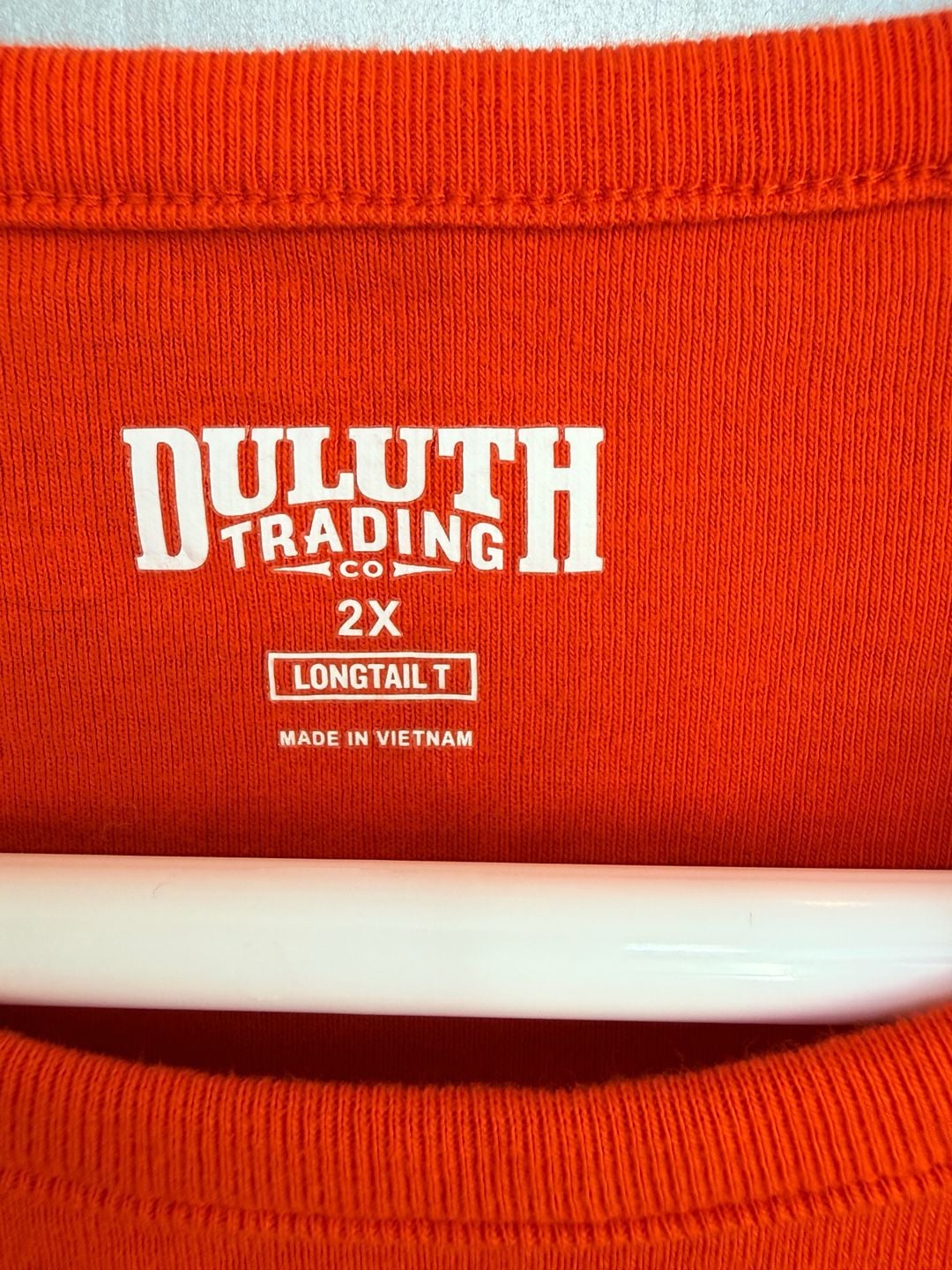 Duluth Trading Co. Longtail T Size 2X Orange Cotton T-Shirt 3