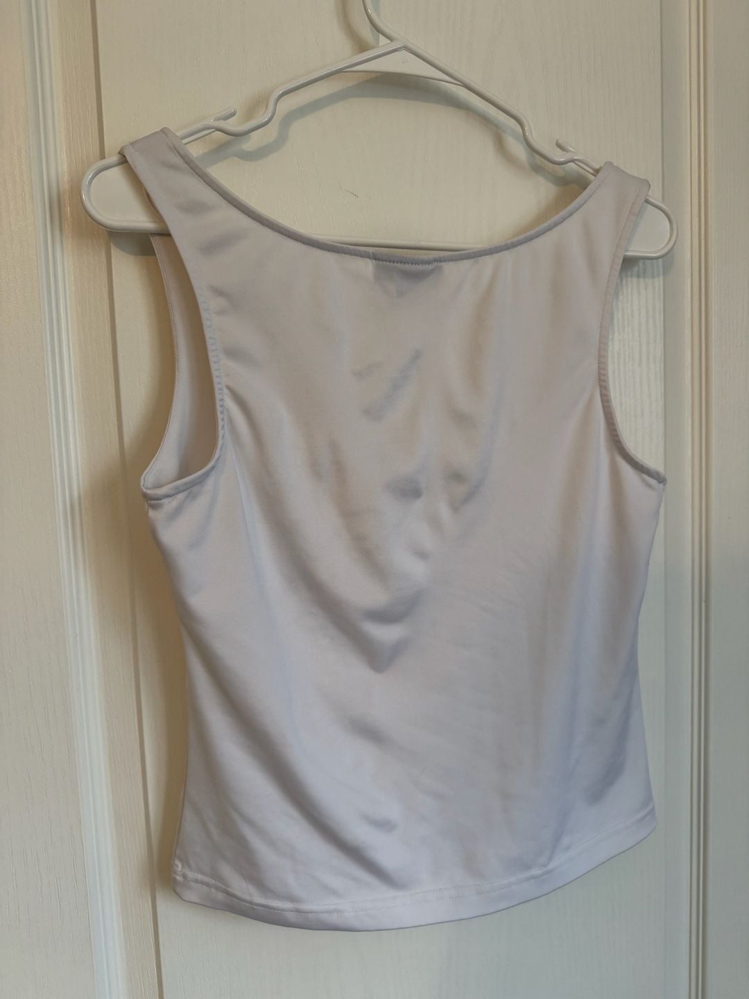 Express Tank Top Size L White V-Neck Twist Front 5