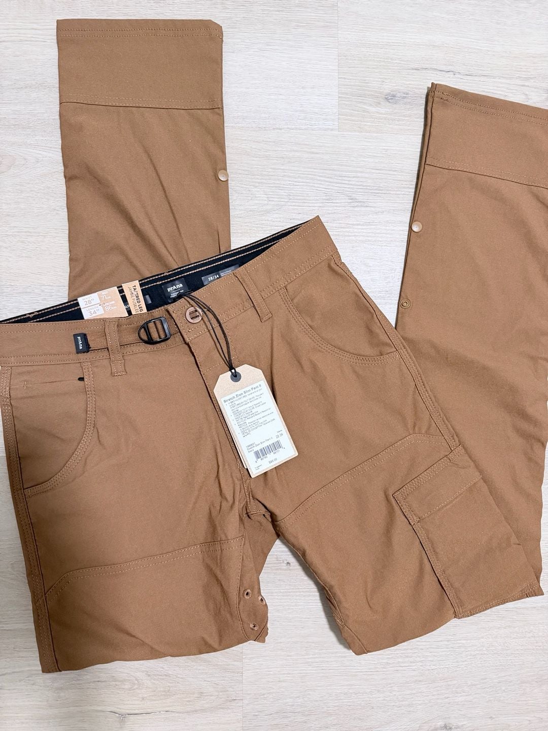 PrAna Stretch Zion Slim Pant II Size 28x34 Sepia Brown Hiking 4