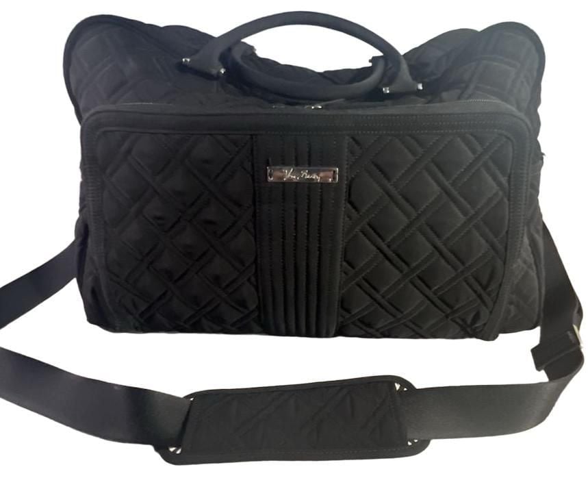 Vera Bradley Stroll Around Baby Diaper Bag Black Quilted Travel 2