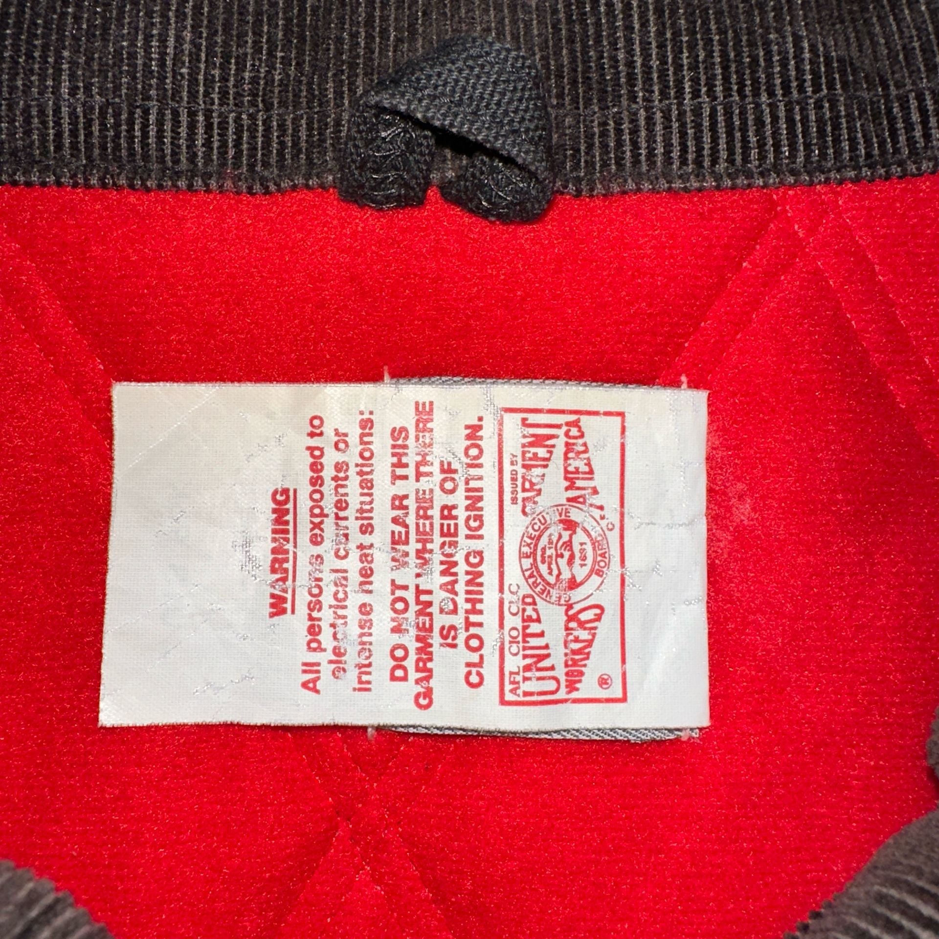 VINTAGE UNION Carhartt Santa Fe Jacket Black Corduroy Collar DUNDEES LAGER 8