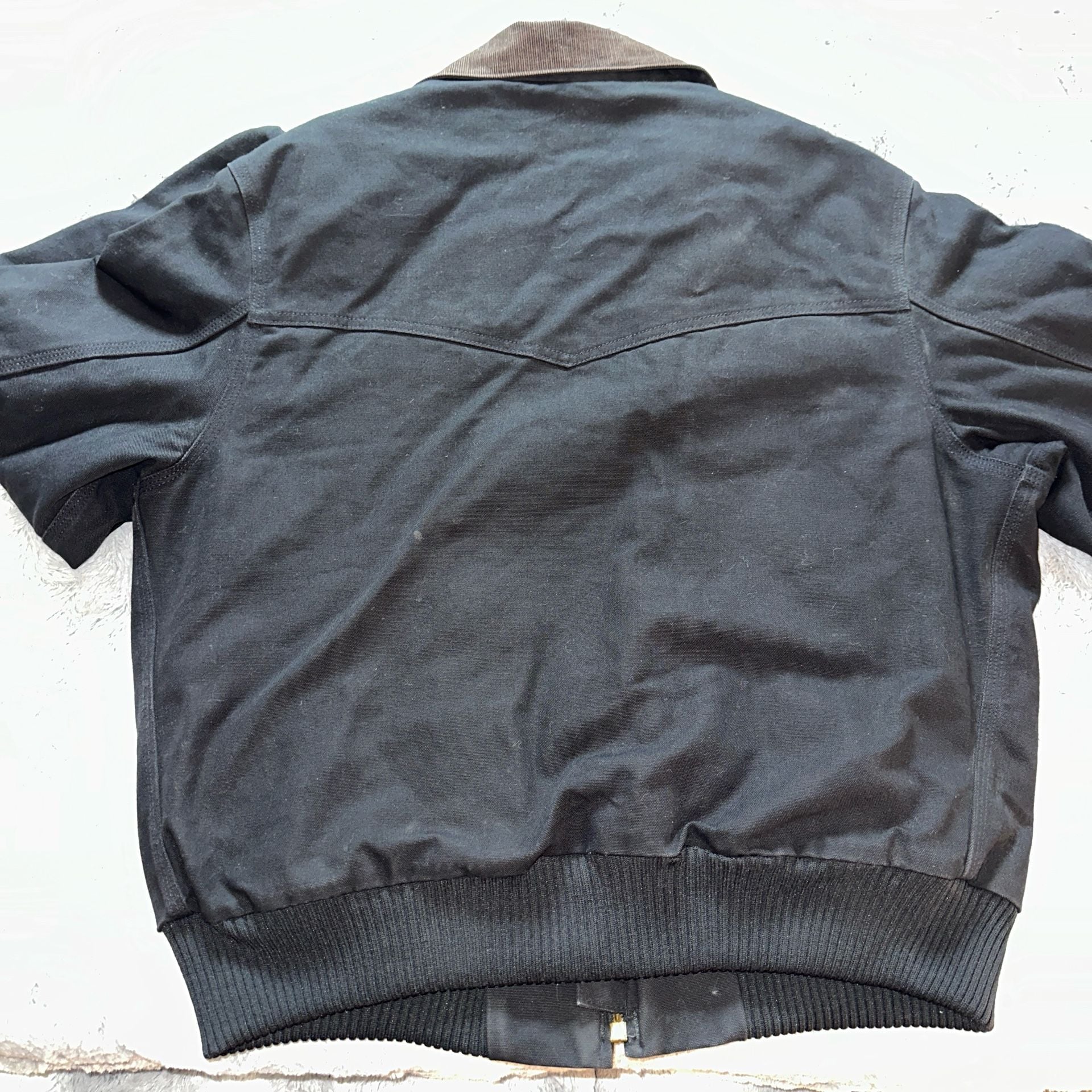 VINTAGE UNION Carhartt Santa Fe Jacket Black Corduroy Collar DUNDEES LAGER 9
