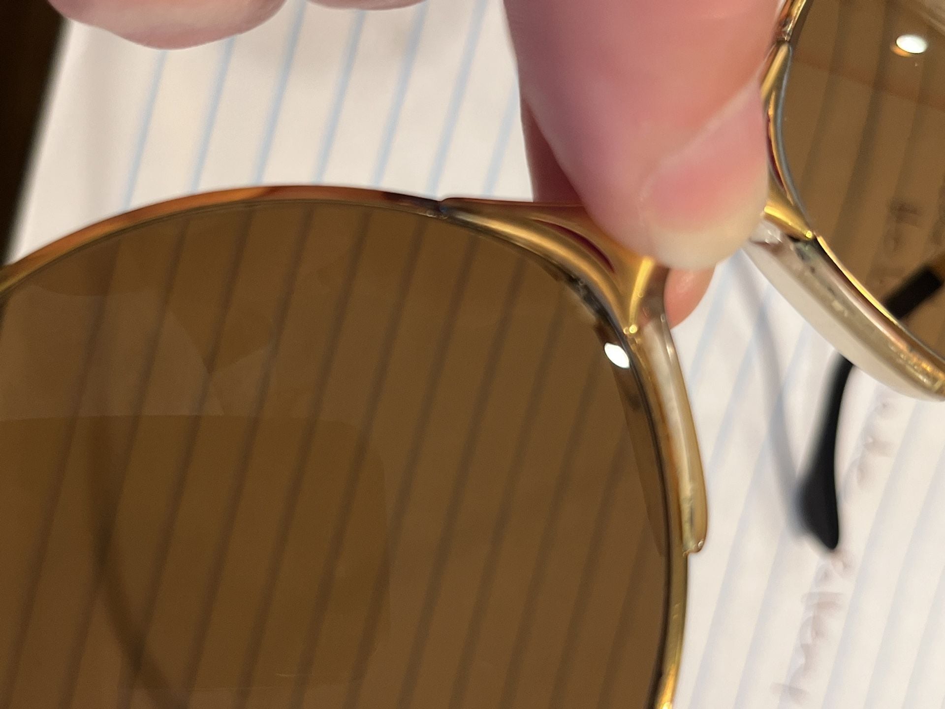 Metzler Zeiss Umbral Vintage Butterfly Sunglasses Gold Frame West Germany 6