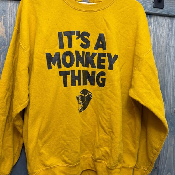 Bad Monkey OCMDSweatshirt XL Gold It's A Monkey Thing Graphic
