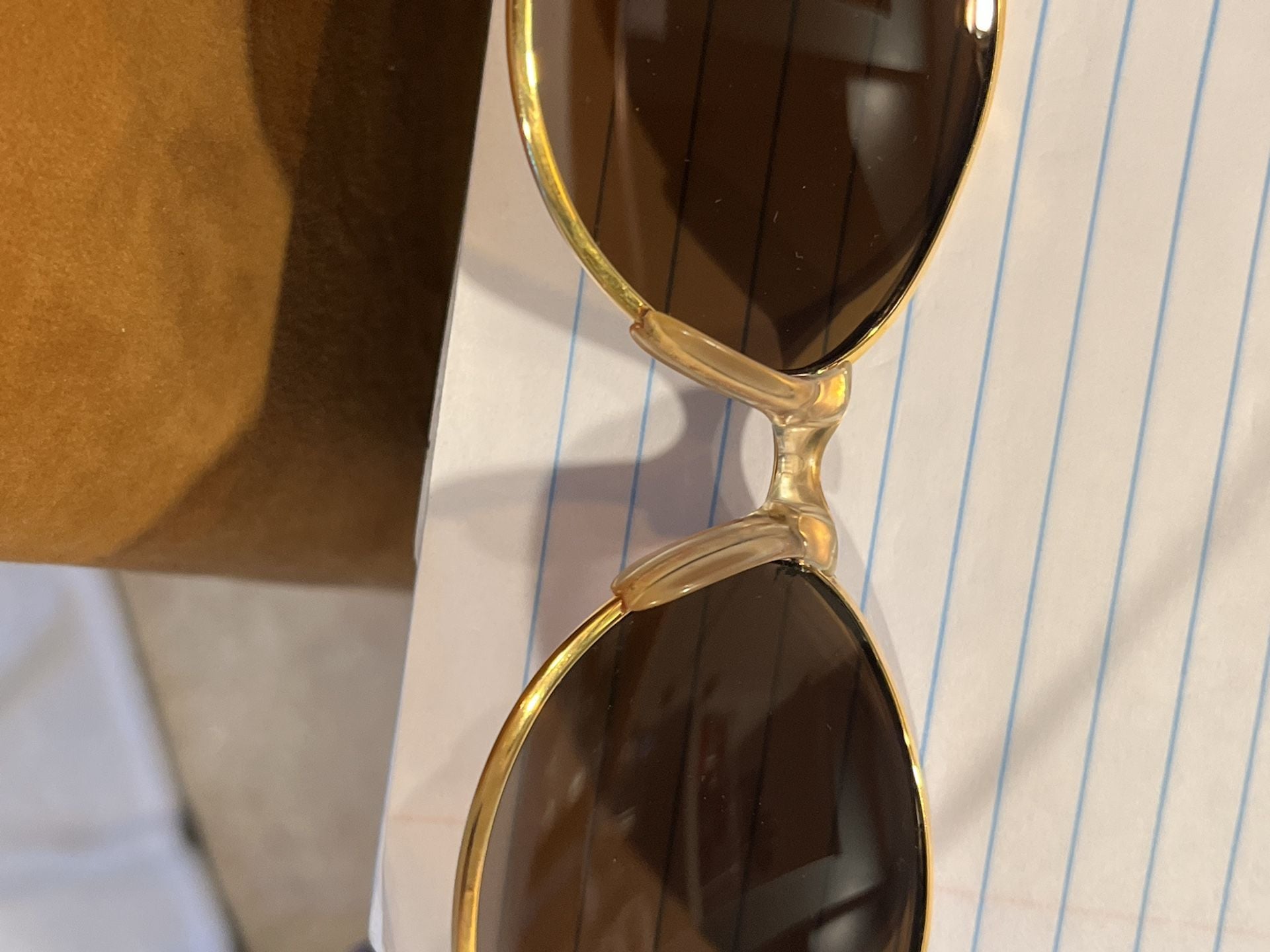 Metzler Zeiss Umbral Vintage Butterfly Sunglasses Gold Frame West Germany 8