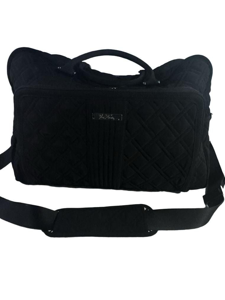 Vera Bradley Stroll Around Baby Diaper Bag Black Quilted Travel 3
