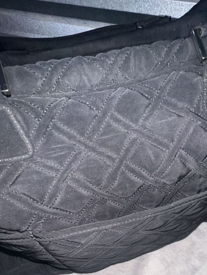 Vera Bradley Stroll Around Baby Diaper Bag Black Quilted Travel 8